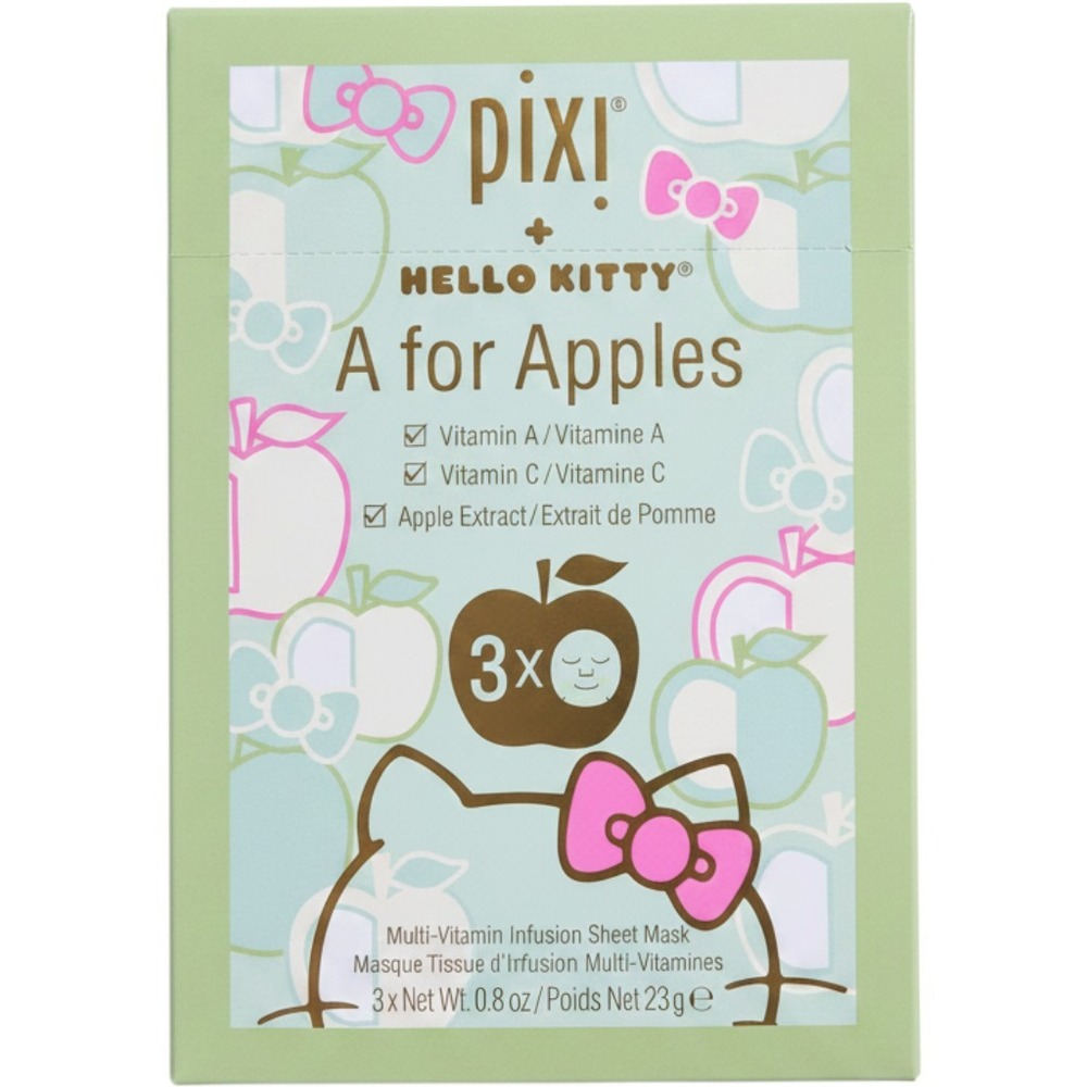 Pixi Hello Kitty A for Apples Multi-Vitamin Infusion Sheet Mask Set 3 Pack NEW